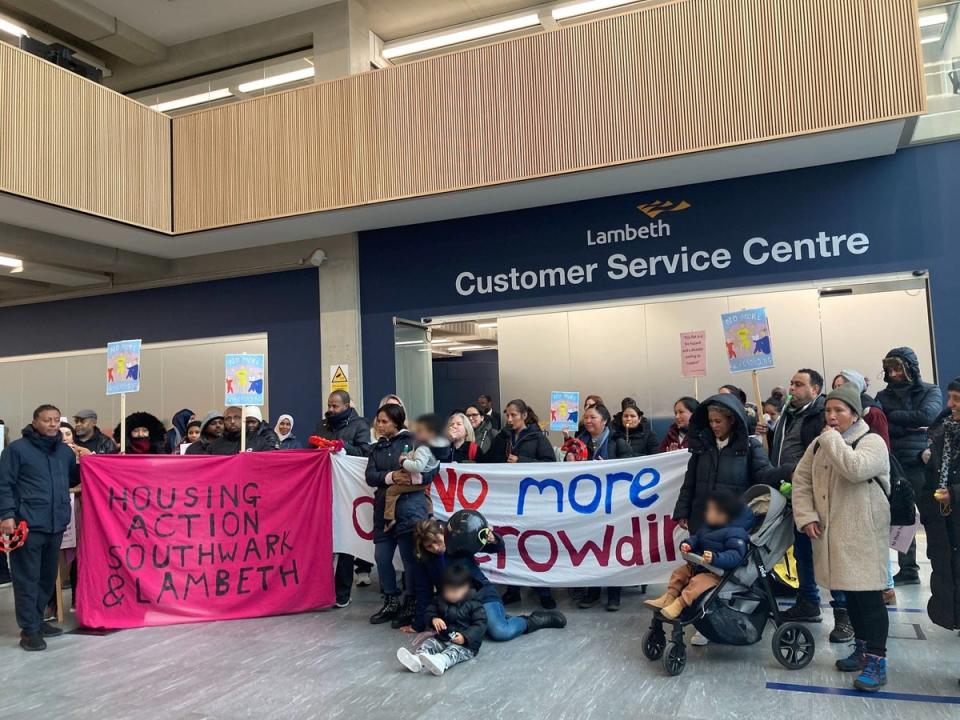 Sit-in protest at Lambeth Civic Centre in support of Amin Nuru and his family (Robert Firth)