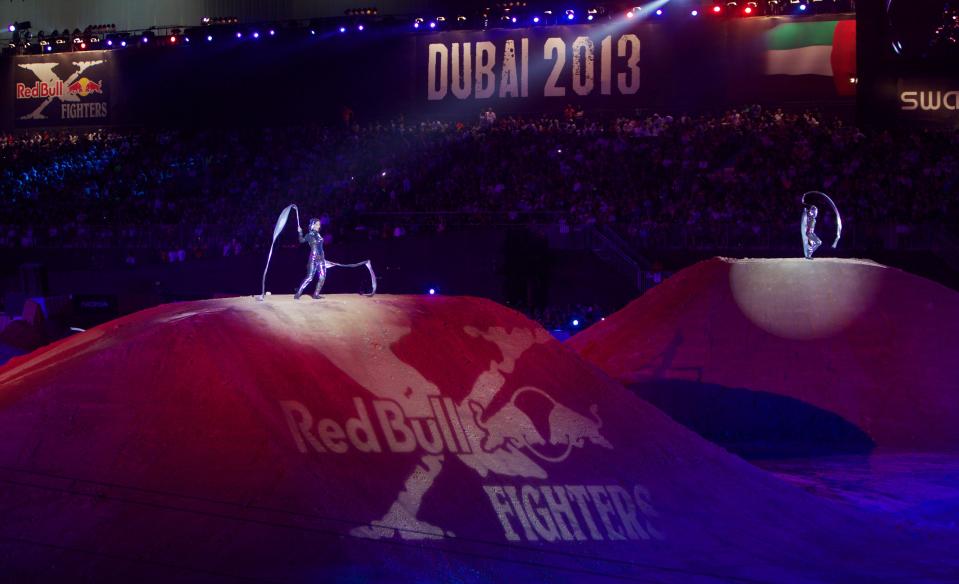 Action from the Red Bull X-Fighters International Freestyle Motocross 2013 at Downtown Dubai. Photo: Karl Jeffs/Yahoo! Maktoob