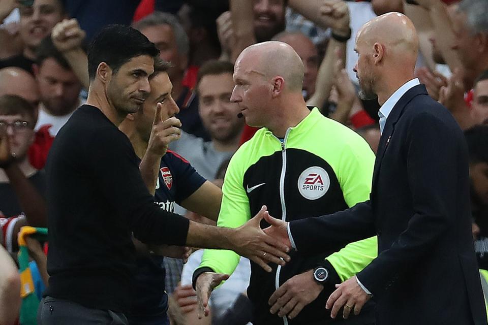 Arsenal head to Old Trafford on Sunday 12 May (Manchester United via Getty Imag)