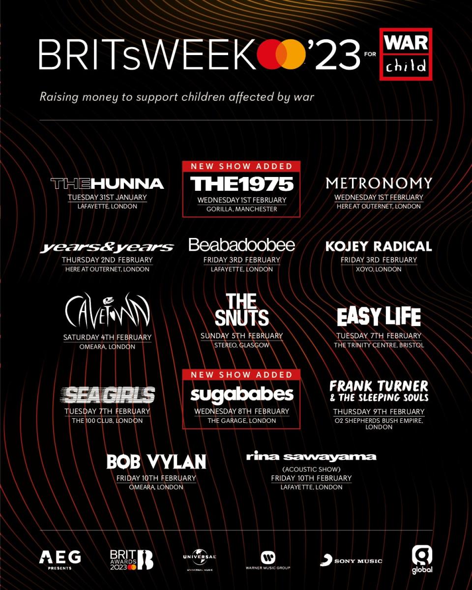 Full line-up of performances for BRITs Week (Handout / BPI/AEG)