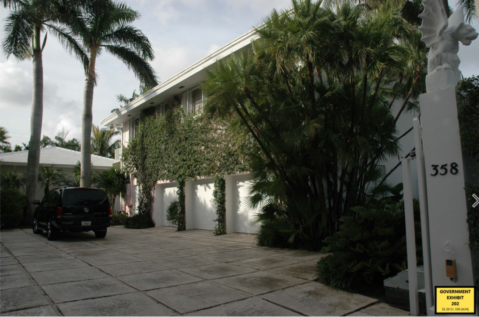 Epstein’s property at 358 El Brillo Way, Palm Beach (US District Attorney’s Office)