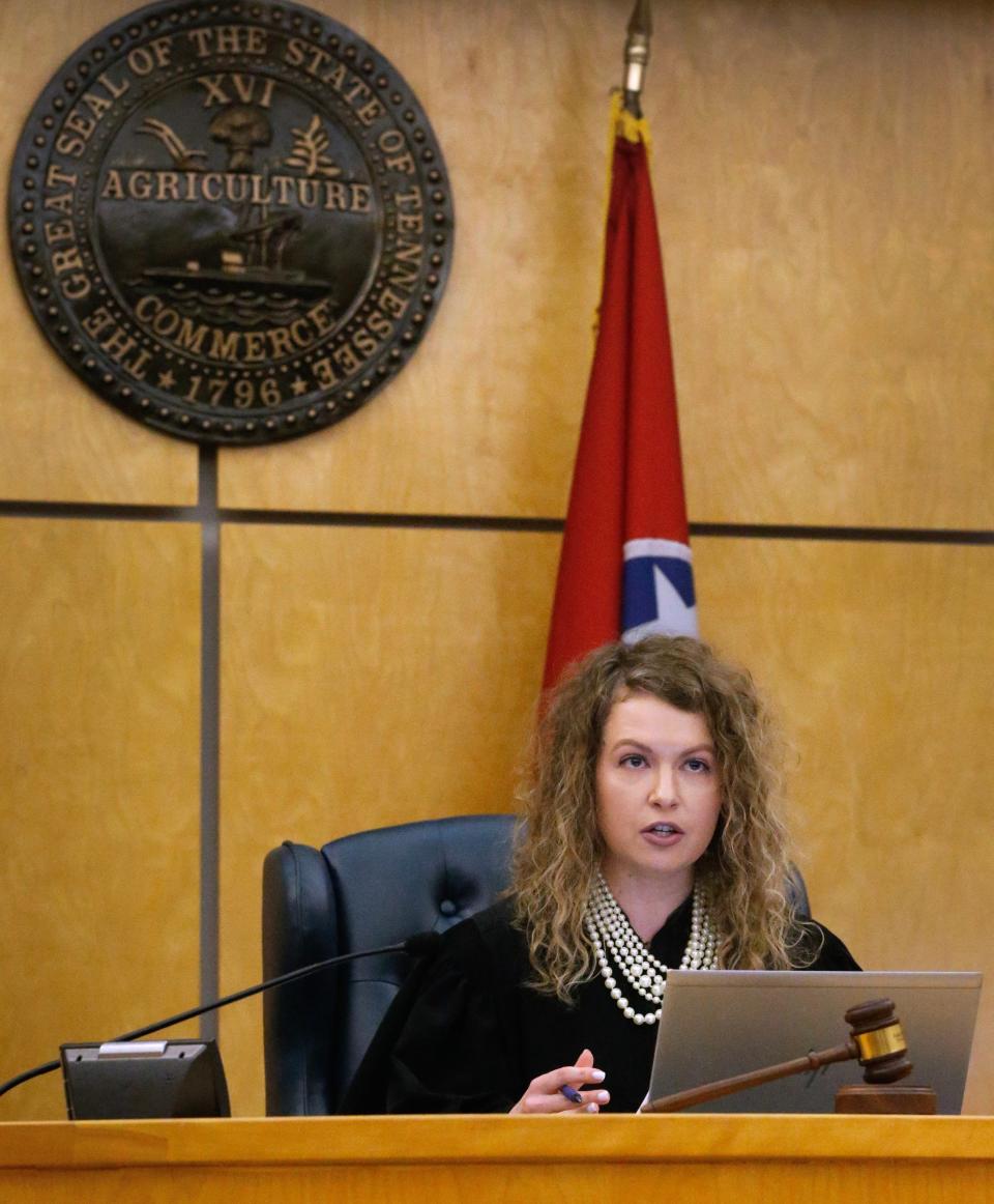 Judge Brittany Stevens presides over Smyrna’s General Session Court on Tuesday, Oct. 24, 2023.