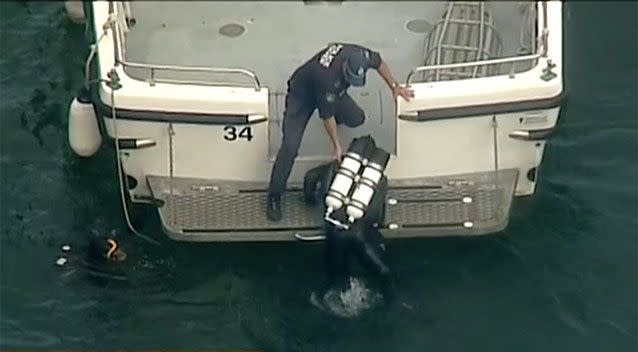 Police divers recovered the six bodies on Monday. Source: 7 News