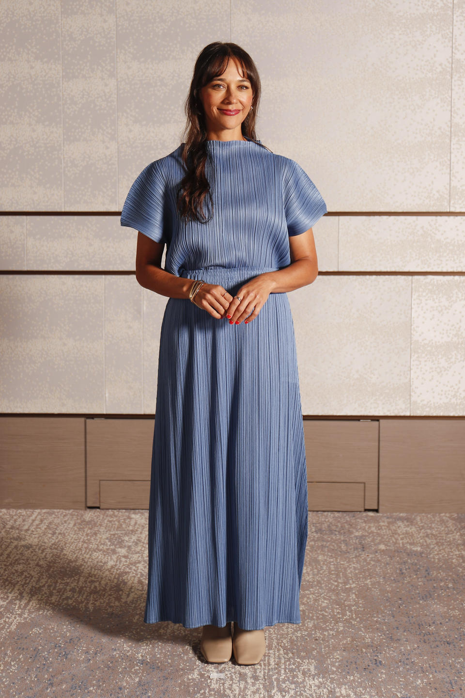 Rashida Jones poses for a photo in Tokyo on Tuesday, June 25, 2024, during a media event for the Apple TV+ series "Sunny." (Photo/Rodrigo Reyes Marin)