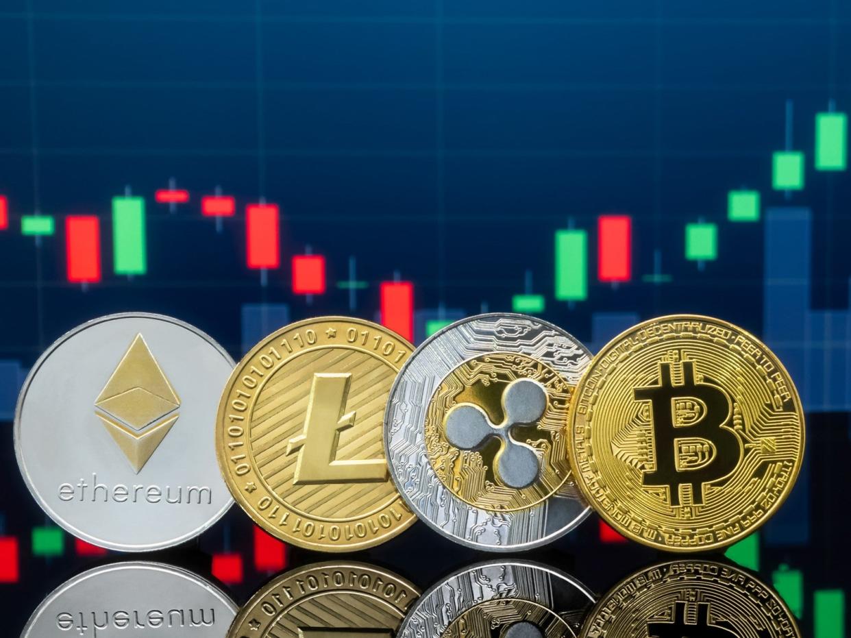 The price of bitcoin, Ethereum (ether), litecoin and Ripple (XRP) have all taken a hammering in May 2021 (Getty Images)