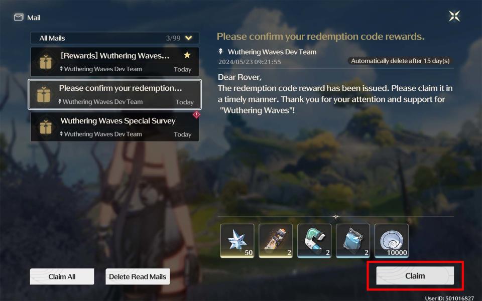 Wuthering Waves Claim codes