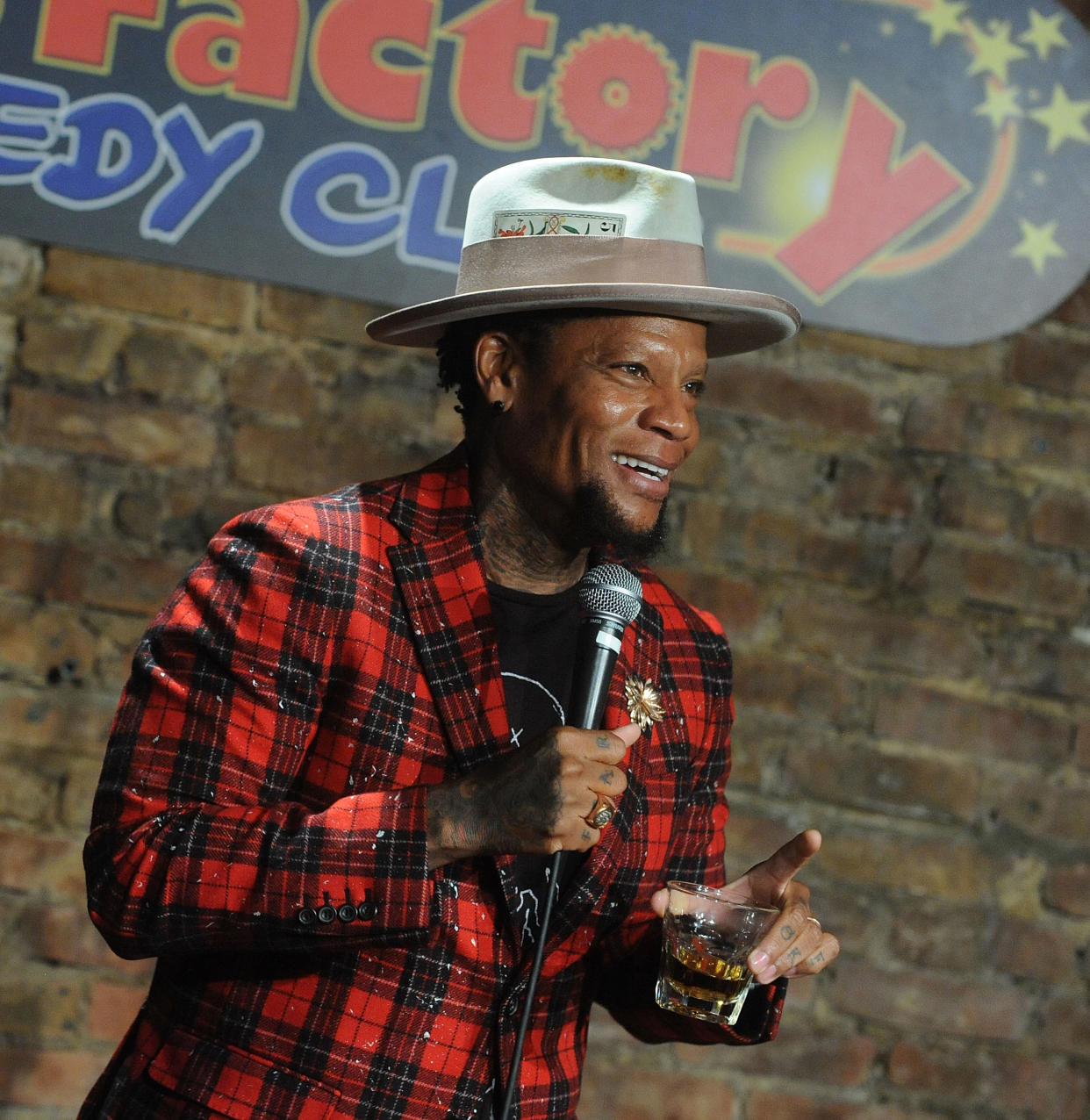 D.L. Hughley, pictured in May 2019, tested positive for COVID-19 after collapsing on stage. (Photo: Bobby Bank/Getty Images)