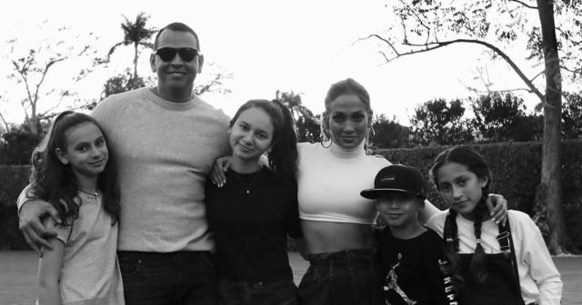 Jennifer Lopez shares cute family snap with Alex Rodriguez and his  daughters on Thanksgiving