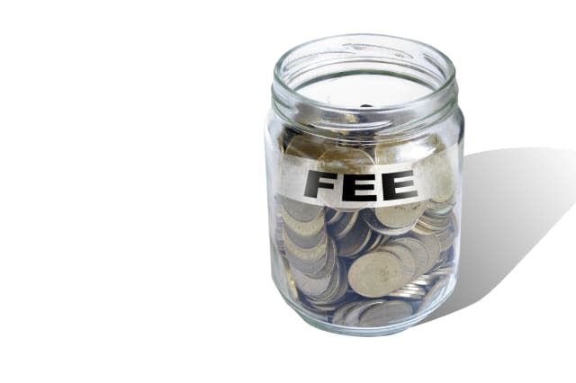 fee  savings money in jar