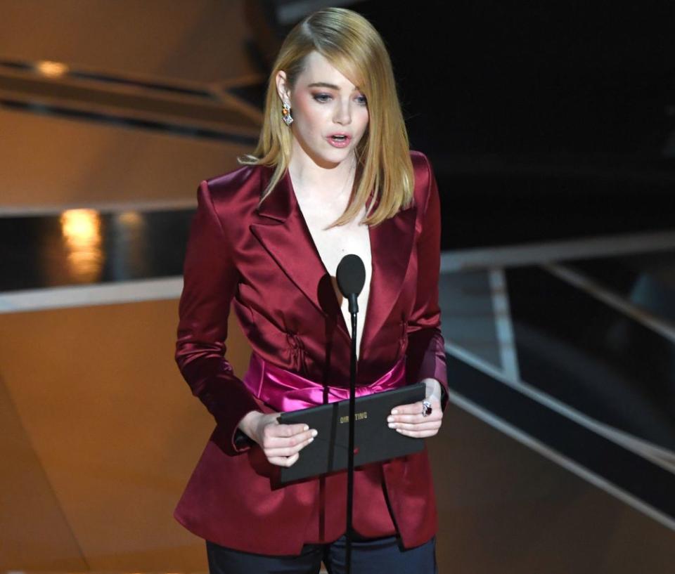 Emma Stone at the 2018 Oscars