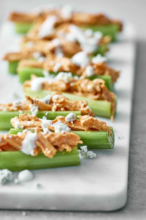 Buffalo Chicken Celery Boats