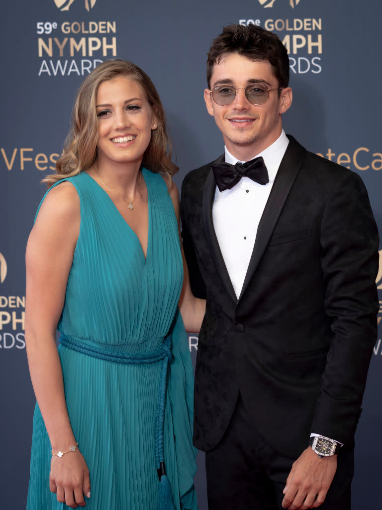 Ferrari's driver Charles Leclerc has been dating Italian model Giada Gianni since 2015. There were speculations of a wedding but both have not confirmed the news. The couple attended the closing ceremony of the 59th Monte Carlo TV Festival on June 18, 2019 in Monte-Carlo, Monaco. (PHOTO: Arnold Jerocki/WireImage)