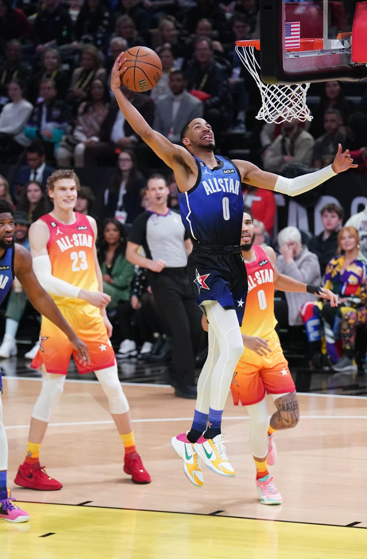 Tyrese Haliburton scores 18 points in 14 minutes in AllStar Game