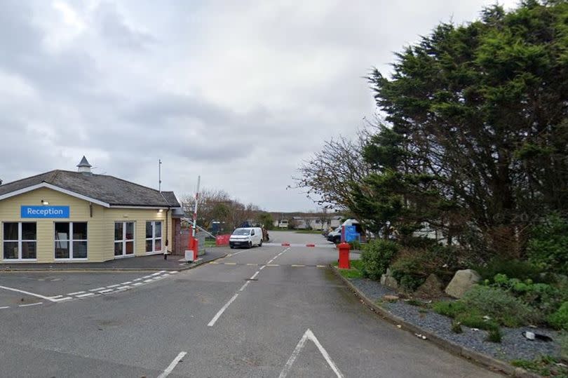 The entrance to the Lizard Point holiday park near Ruan Minor