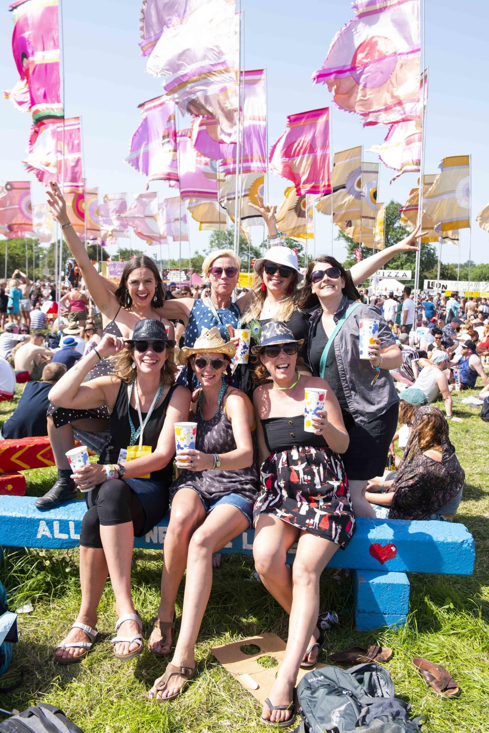 Festival goers enjoy the warm weather in the West Holts arena on day 2 of Glastonbury 2019, Worthy Farm, Pilton, Somerset. Picture date: Thursday 27th June 2019.  Photo credit should read:  David Jensen/EmpicsEntertainment