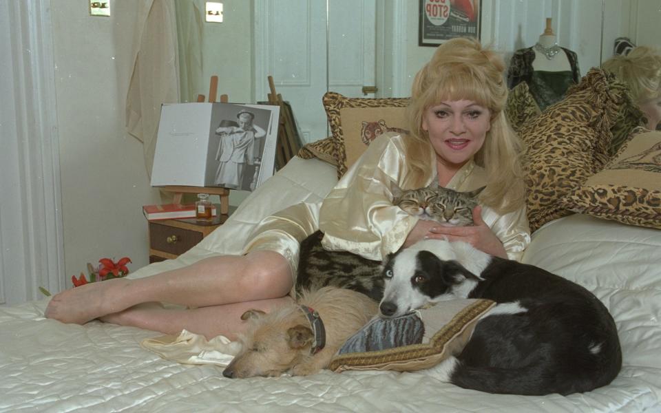 Stephanie Lawrence in bed in her Fulham home