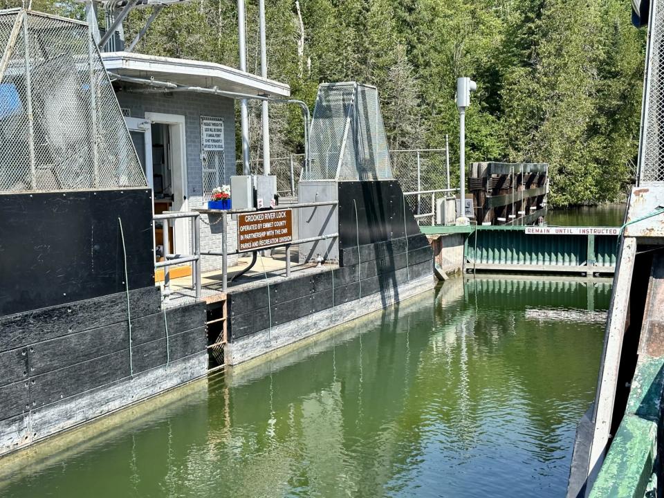 The Crooked River Lock in Alanson is shown.