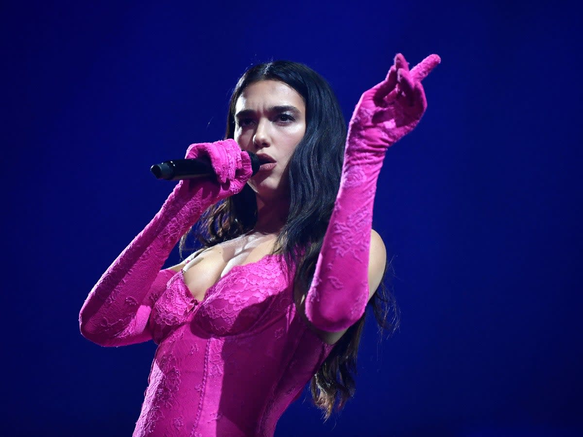 Dua Lipa is headlining Glastonbury Festival on Friday 28 June (AFP via Getty)