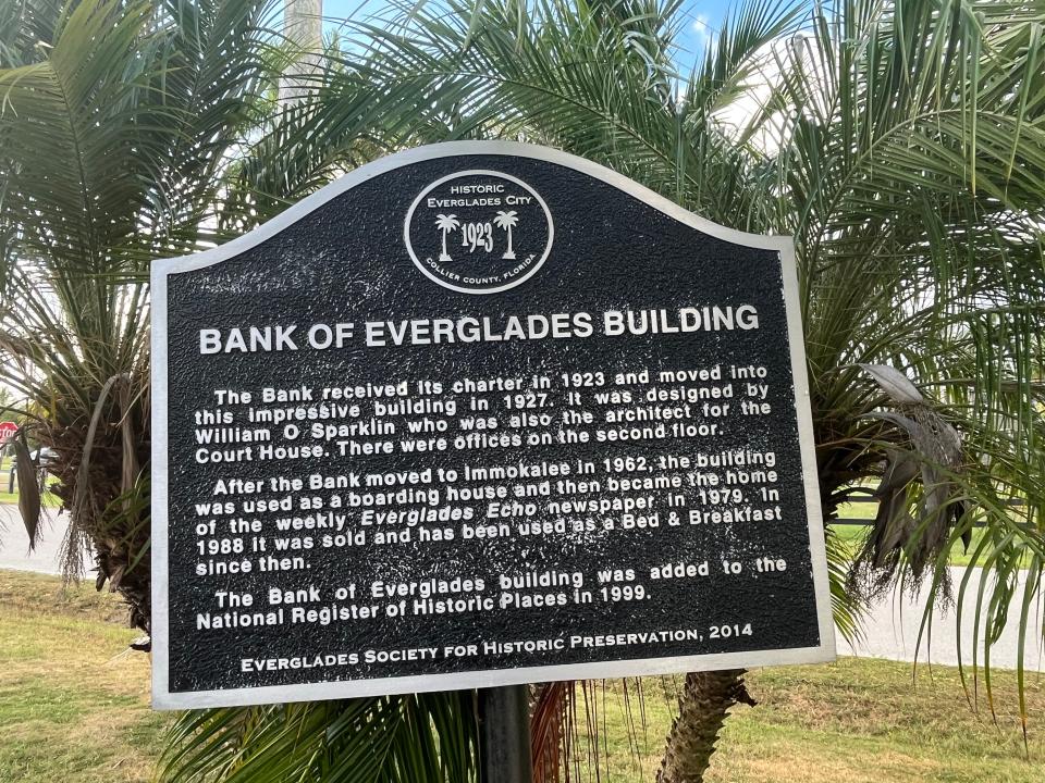 Everglades Bank Building, which is on the National Register of Historic Places, is entering the next phase of its reconstruction expected to begin in May.