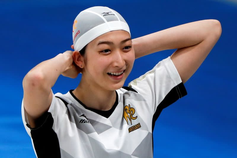 FILE PHOTO: Opening ceremony of the Tokyo Aquatics Centre, which will host swimming and diving events at the Tokyo Olympic and Paralympic games, in Tokyo