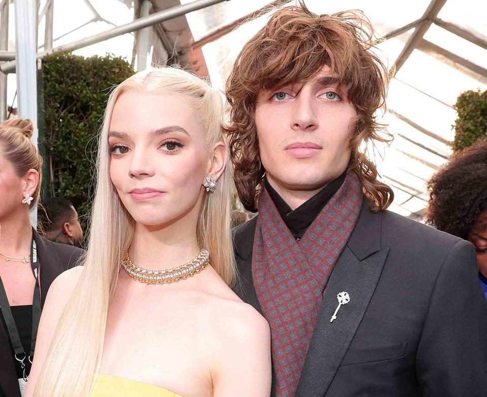 Christopher Polk/NBC/NBC Anya Taylor-Joy (L) and Malcolm McRae (R) at the 2023 Golden Globes