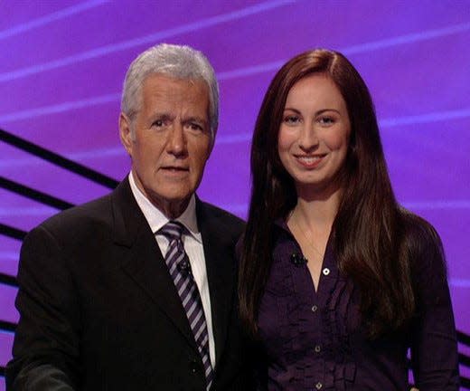 Genevieve Sheehan on "Jeopardy!" with Alex