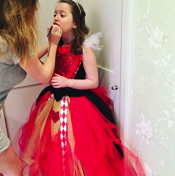 <p>Geri Horner’s daughter Bluebell went as the Queen of Hearts (Picture: Geri Horner) </p>