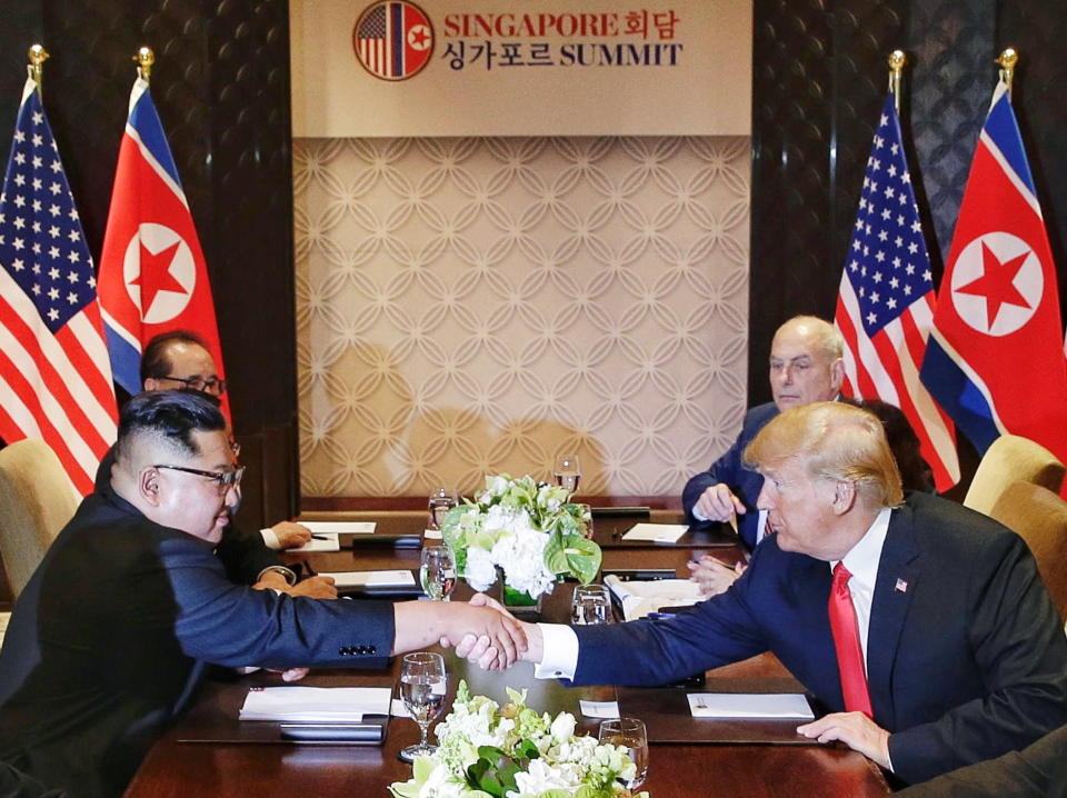 Las imágenes de la histórica cumbre entre Trump y Kim Jong-un en Singapur