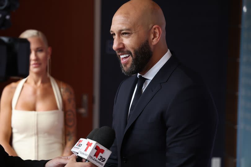 Tim Howard speaks with the media during the red carpet prior to the 2024 National Soccer Hall of Fame Induction Ceremony at the National Soccer Hall of Fame in Toyota Stadium on May 04, 2024 -Credit:Photo by Gregory Shamus/USSF/Getty Images for USSF