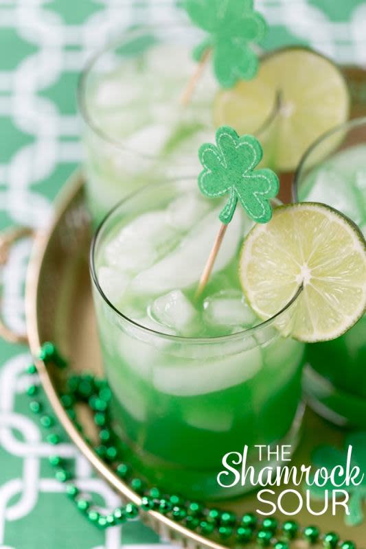 <p>Pizzazzerie</p><p>A twist on the classic whiskey sour, this shamrock sour is the perfect drink for St. Patrick's Day.</p><p><strong>Get the recipe here: <a href="https://pizzazzerie.com/holidays/st-patricks-day-shamrock-sour-cocktail/" rel="nofollow noopener" target="_blank" data-ylk="slk:Shamrock Sour Cocktail;elm:context_link;itc:0;sec:content-canvas" class="link ">Shamrock Sour Cocktail</a></strong></p>