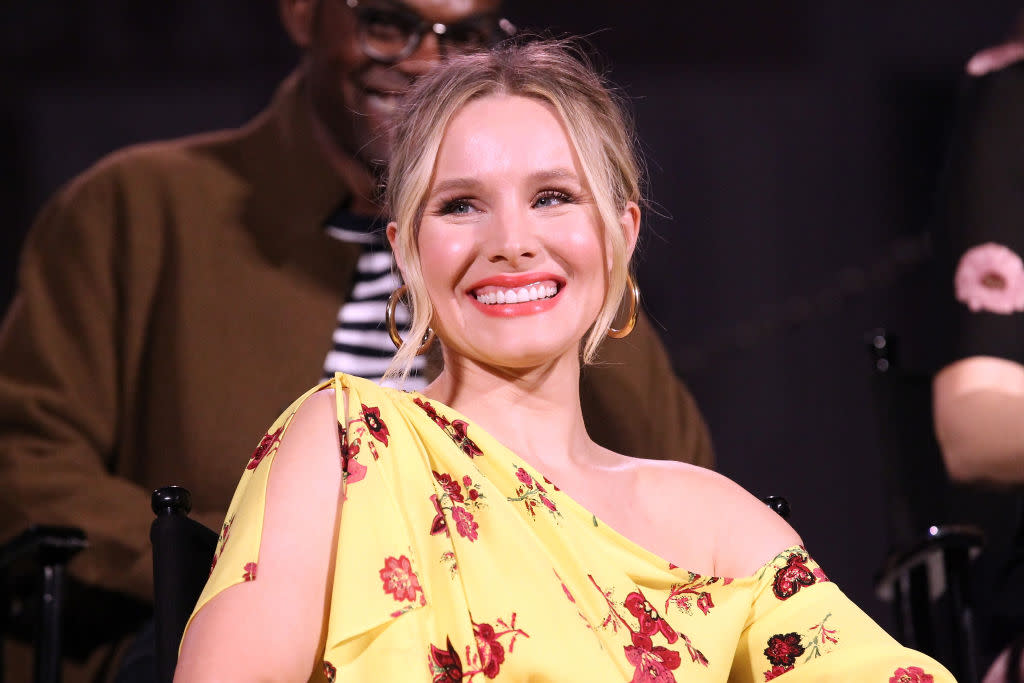 Kristen Bell promotes <em>The Good Place</em> at Universal Studios on May 4 in Universal City, Calif. (Photo: Leon Bennett/Getty Images)