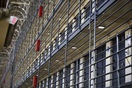 The East Block for condemned prisoners is seen during a media tour of California's Death Row at San Quentin State Prison in San Quentin, California December 29, 2015. Picture taken December 29, 2015. REUTERS/Stephen Lam