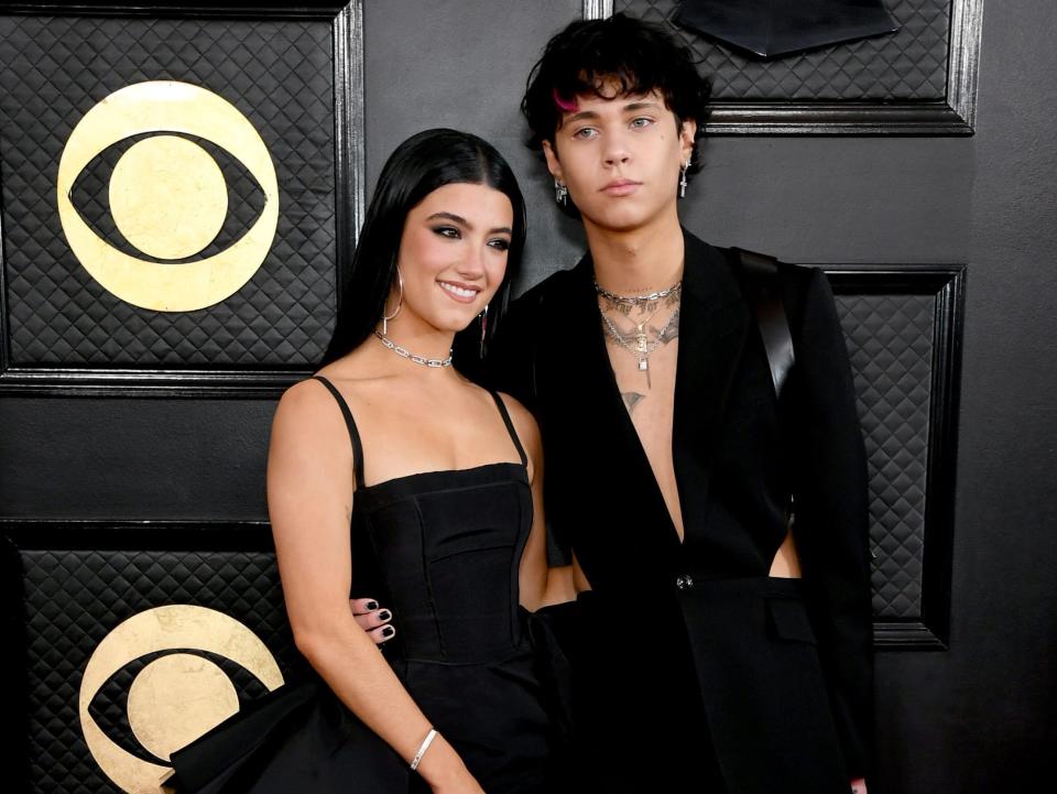 Charli D'Amelio and Landon Barker attend the 2023 Grammy Awards