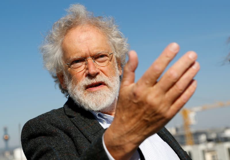 FILE PHOTO: Austrian quantum physicist Anton Zeilinger gestures in Vienna