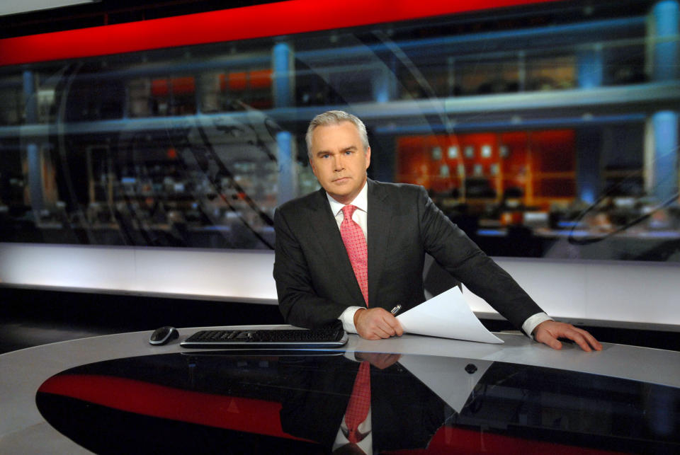 Huw Edwards in N9 news studio for the Ten O clock news (Photo by Jeff Overs/BBC News & Current Affairs via Getty Images)