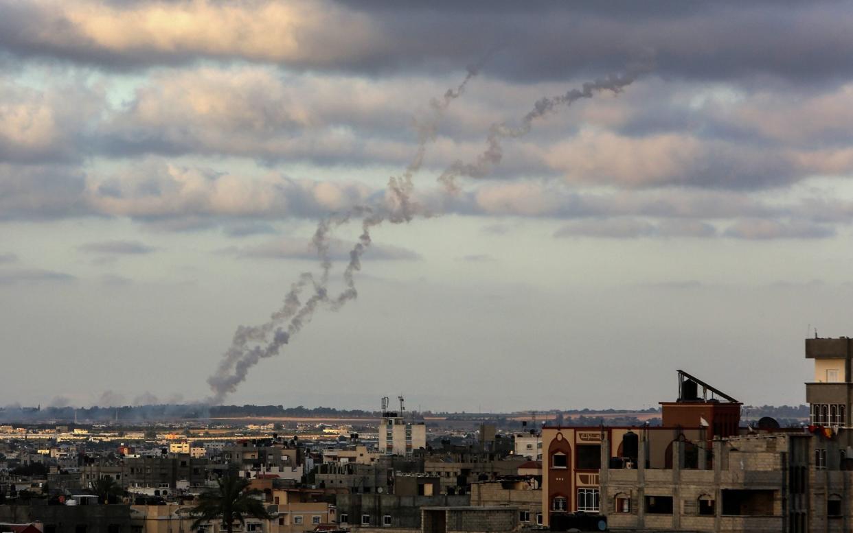 Smoke rises after Israeli army carried out attacks over buildings in Rafah, Gaza on May 18  - Anadolu