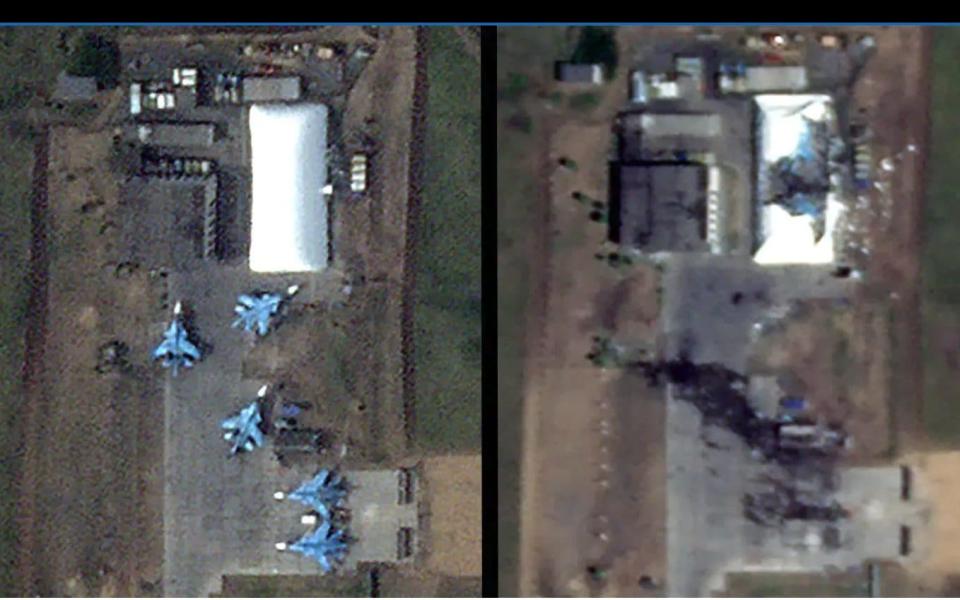 Satellite images obtained by The War Zone show that the Morosovsk Airfield in Russia, about 150 miles from the front lines, was hit by a Ukrainian attack