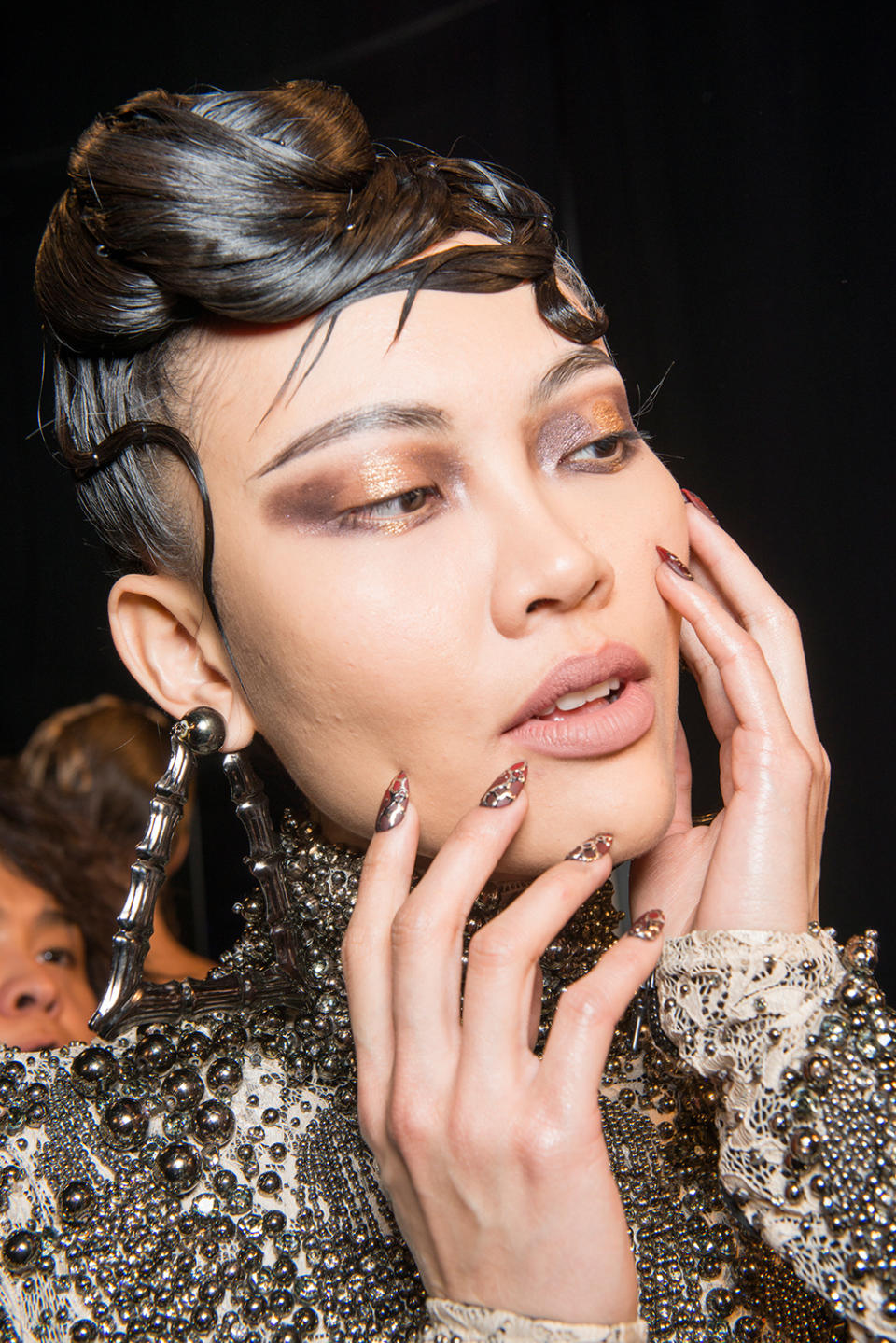 <p>No one does Fashion Week nail art like CND. (Photo: Imaxtree) </p>