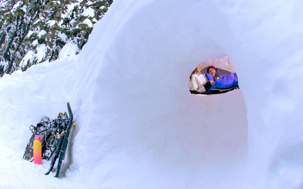 Snow Cave in Oregon