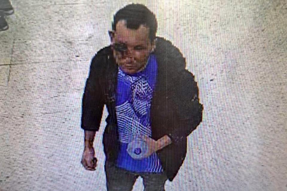 The suspect is seen on CCTV leaving Tesco at 21 Caledonian Road. (Metropolitan Police/AFP via Gett)