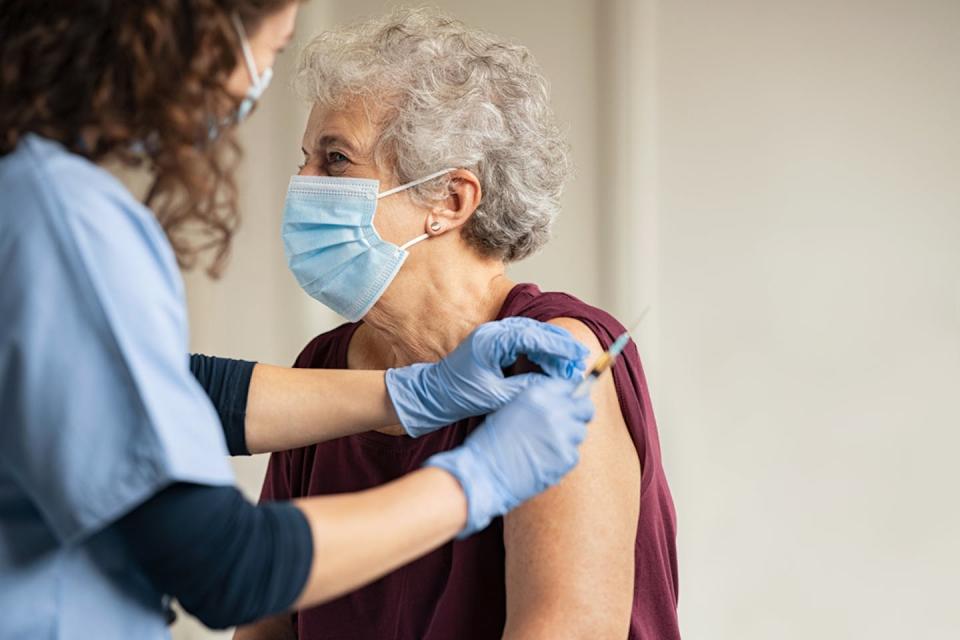 Age, existing chronic illnesses and weaker immune systems are just some of the reasons why elderly people need to have their COVID booster shots. <a href="https://www.shutterstock.com/image-photo/general-practitioner-vaccinating-old-patient-clinic-1850607544" rel="nofollow noopener" target="_blank" data-ylk="slk:Shutterstock;elm:context_link;itc:0;sec:content-canvas" class="link ">Shutterstock</a>