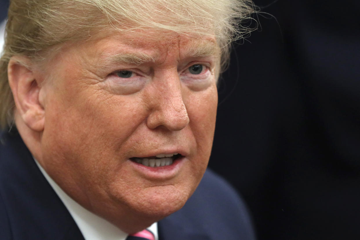 President Trump in the Oval Office on Friday. (Photo: Alex Wong/Getty Images)