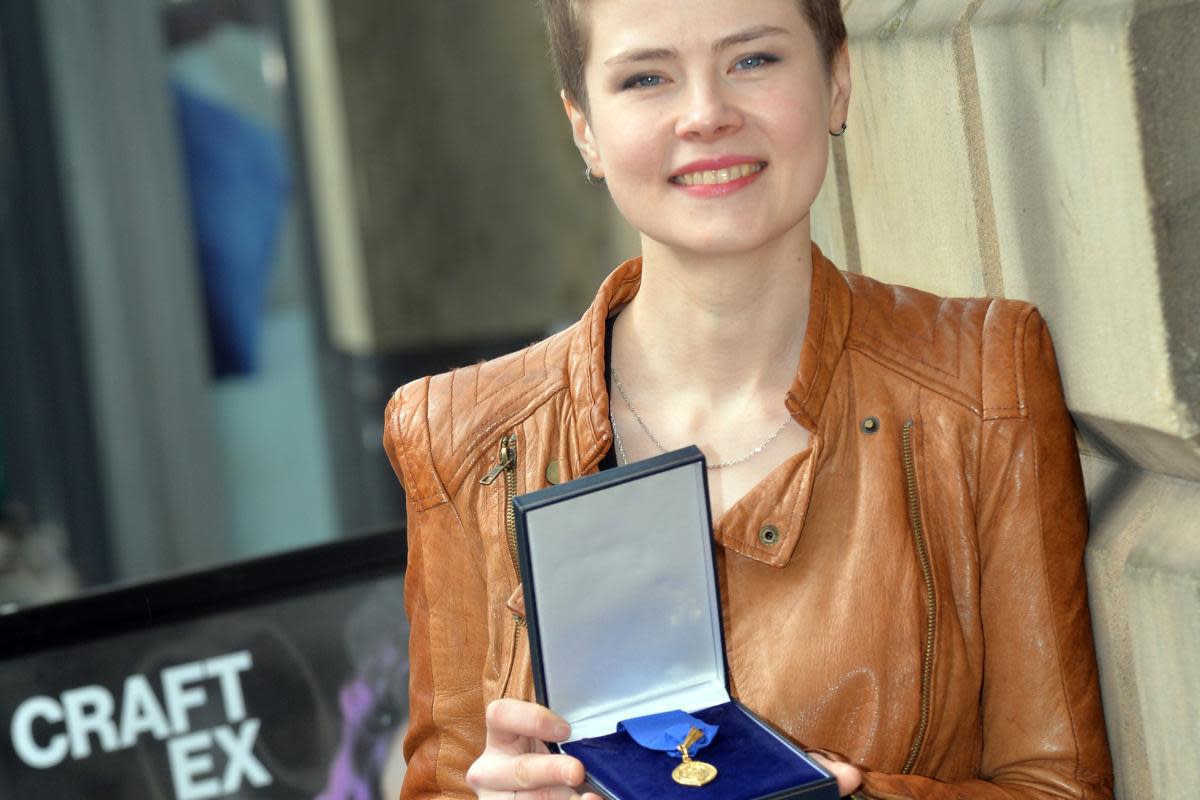 Wiktoria Budyta won the gold medal award at the Craftex exhibition <i>(Image: Glasgow Clyde College)</i>