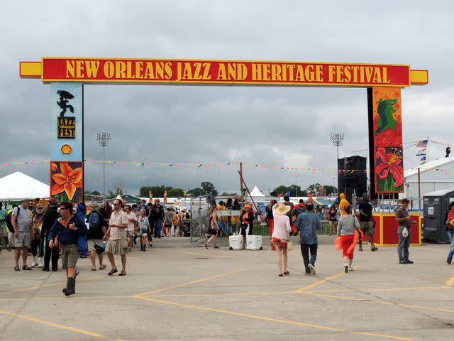New Orleans JazzFest The main gate at the New Orleans Jazz and Heritage Festival, commonly known as JazzFest.