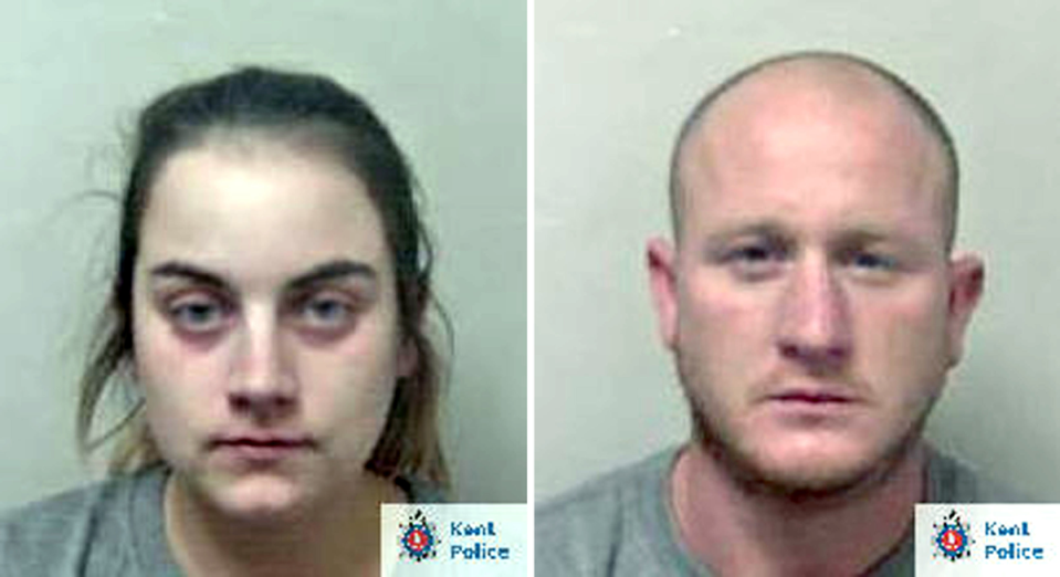 Handout photo issued by Kent Police of Sian Hedges and former partner Jack Benham (PA)