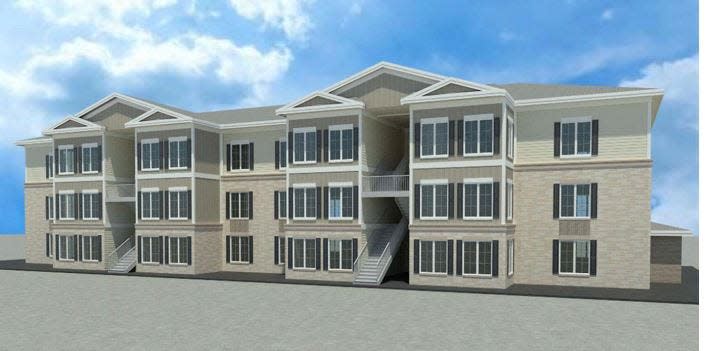 An artist's rendering of a proposed southwest Ocala apartment complex.