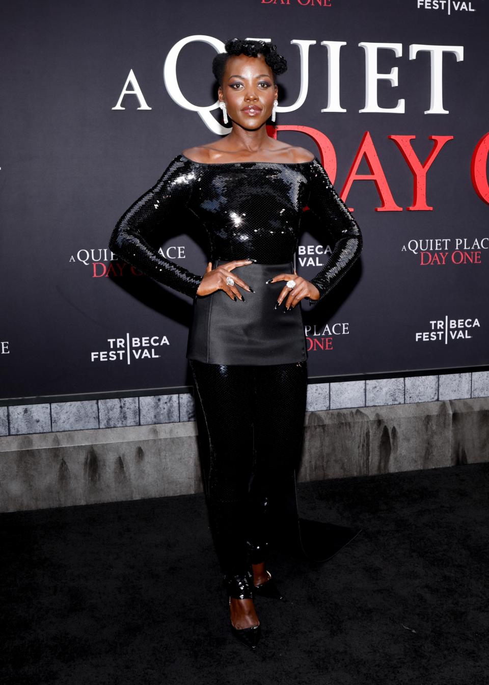 Lupita Nyong'o at the "A Quiet Place: Day One" New York Premiere held at AMC Lincoln Square on June 26 in New York.