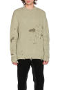 <p>Pour info : ce pull Yeezy est actuellement en solde. Cinquante pourcents de réduction. <em>(Photo</em> <a rel="nofollow noopener" href="http://www.fwrd.com/product-yeezy-season-3-destroyed-military-rib-sweater-in-military-light/YEF3-MK4/?d=Womens&srcType=plpaltimage&page=1&lc=2&list=plp-list-6" target="_blank" data-ylk="slk:via Forward Elyse Walker;elm:context_link;itc:0;sec:content-canvas" class="link "><em>via Forward Elyse Walker</em></a><em>)</em> </p>