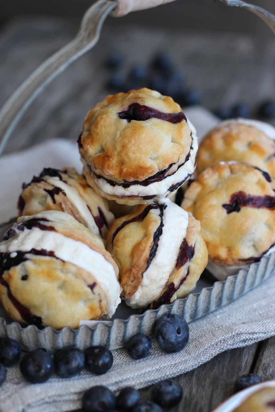 Blueberry Pie Ice Cream Sandwiches