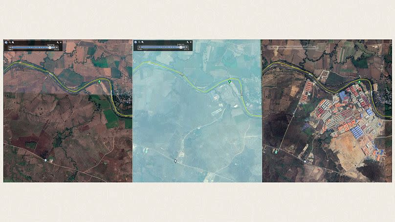 L'imagerie satellite (2019, 2020 et 2023) montre que certains complexes ont été construits au cours des trois dernières années, comme le KK Park, à Myawaddi, au Myanmar